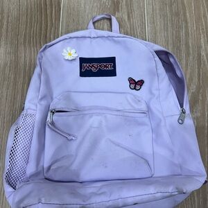 Jansport Light Purple Kids Backpack with Patches